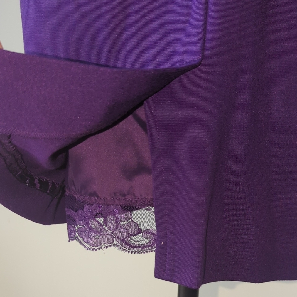 Trina Turk V-Neck Sleeveless Purple Midi Dress - Picture 11 of 15